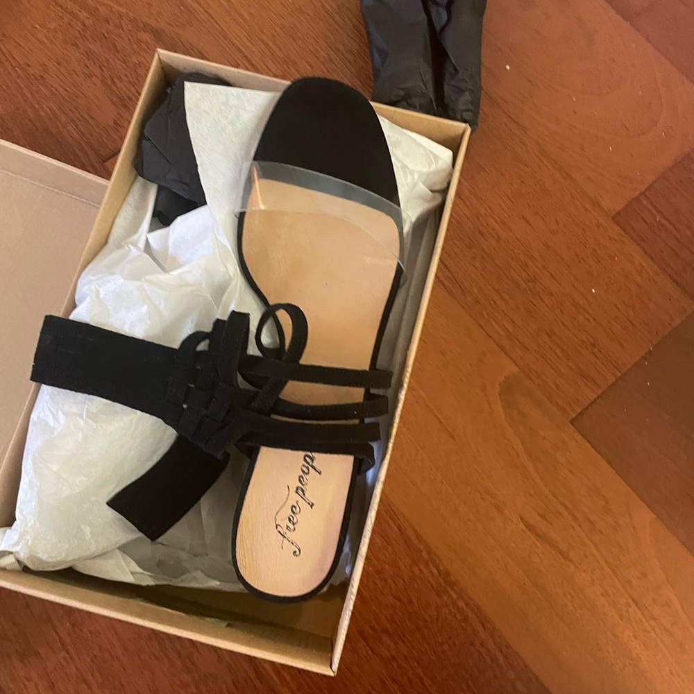 Black Strappy Sandals - Picture 3 of 5